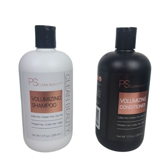 PS Clean Beauty Volumizing Shampoo and Conditioner Sulphate/Paraben Free Vegan - Picture 1 of 4